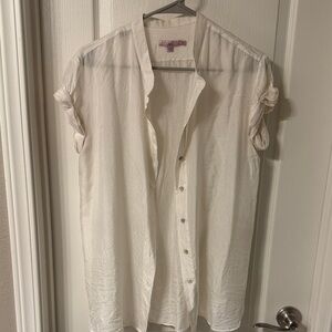 Calypso St. Barth Cream Button Down Shirt